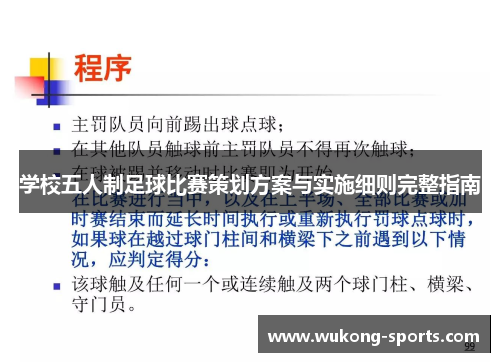 学校五人制足球比赛策划方案与实施细则完整指南